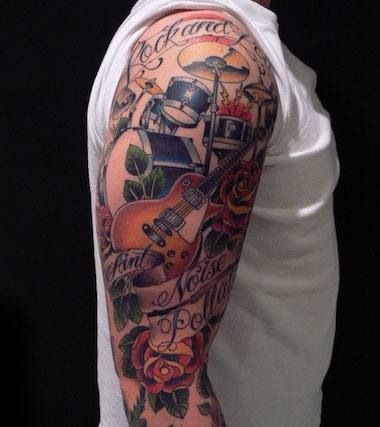 Music Love Drummer Tattoo