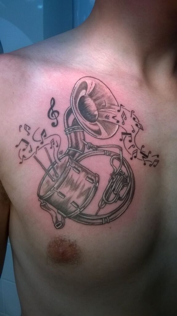 Musical Drummer Tattoo