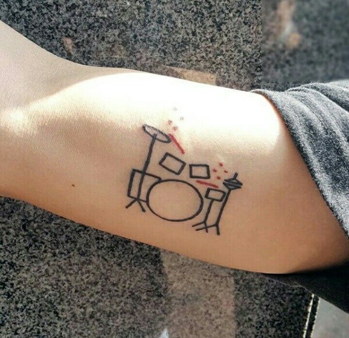 Simple Drummer Tattoo