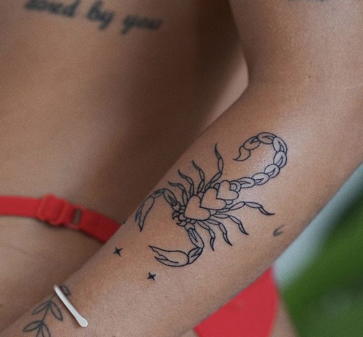 Simple Scorpion Tattoo