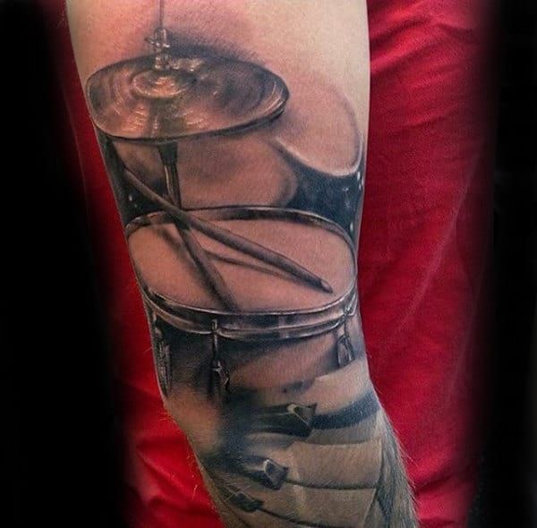 Stunning Drummer Tattoo