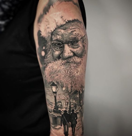 Stunning Santa Tattoo design