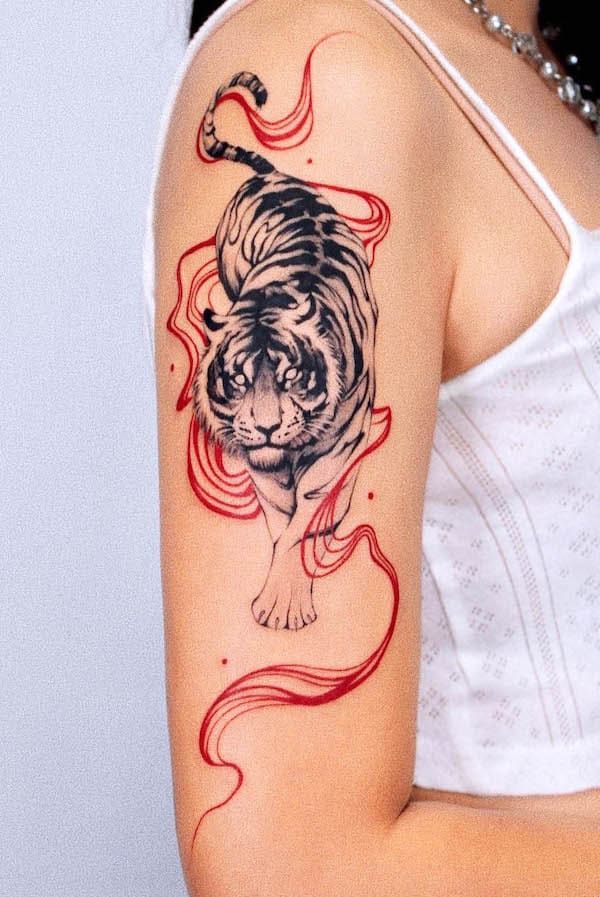 Traditional Tiger Tattoo