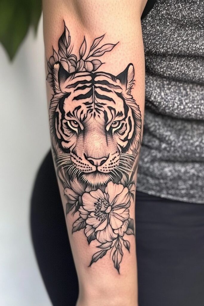 Wild side Tiger tattoo