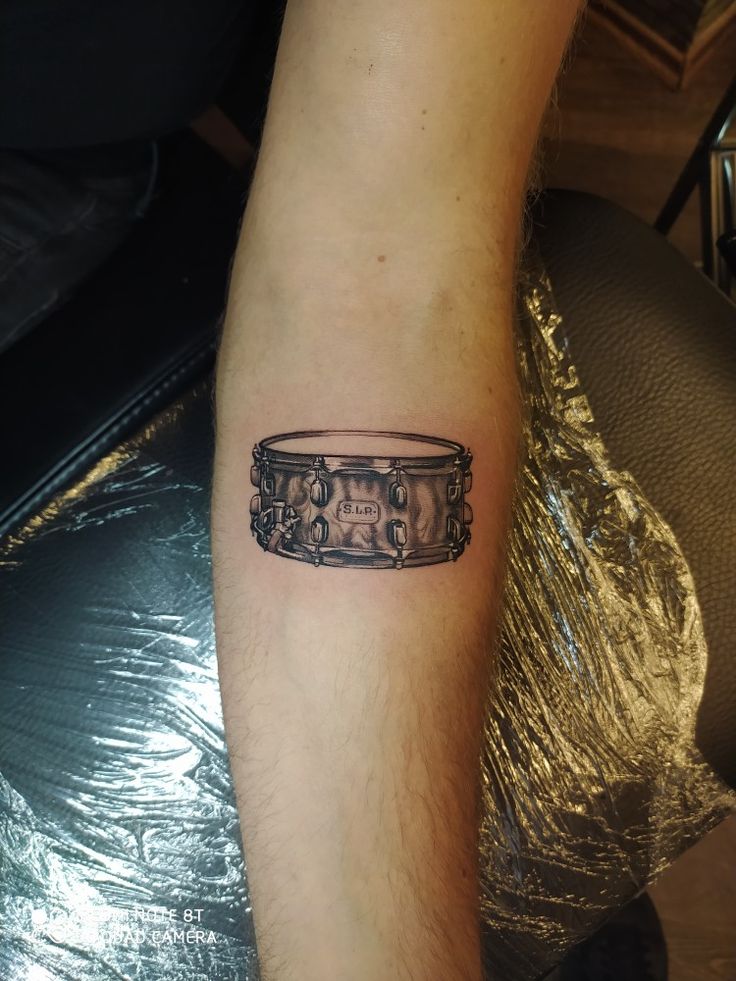 elegant Drummer Tattoo