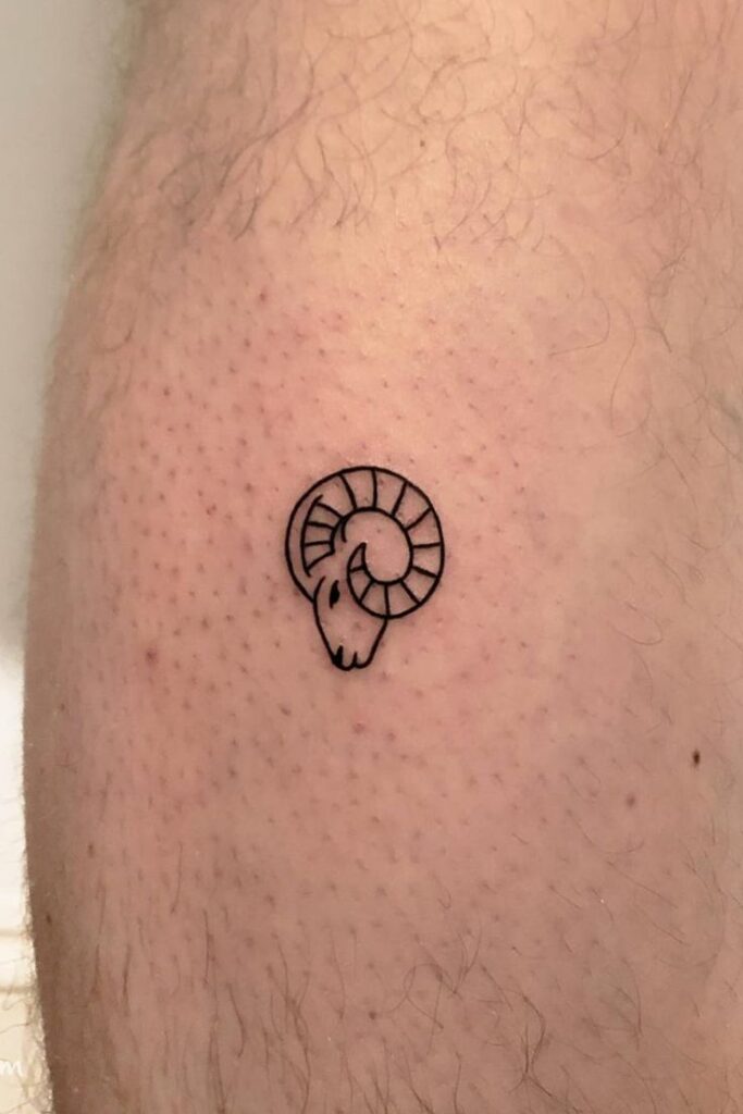 simple aries tattoo