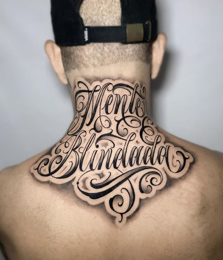 Bold font tattoo